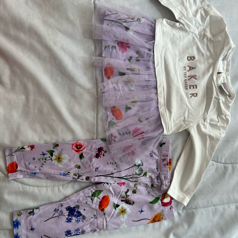 Baker Floral Outfit with Tulle Skirt